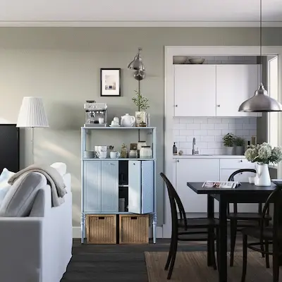 Mueble de salón Ikea azul claro